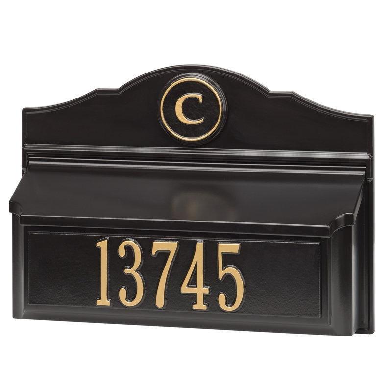 Plakalı Kişiselleştirilebilir Alüminyum Duvara Monte Posta Kutusu - 44x32 cm - 165979