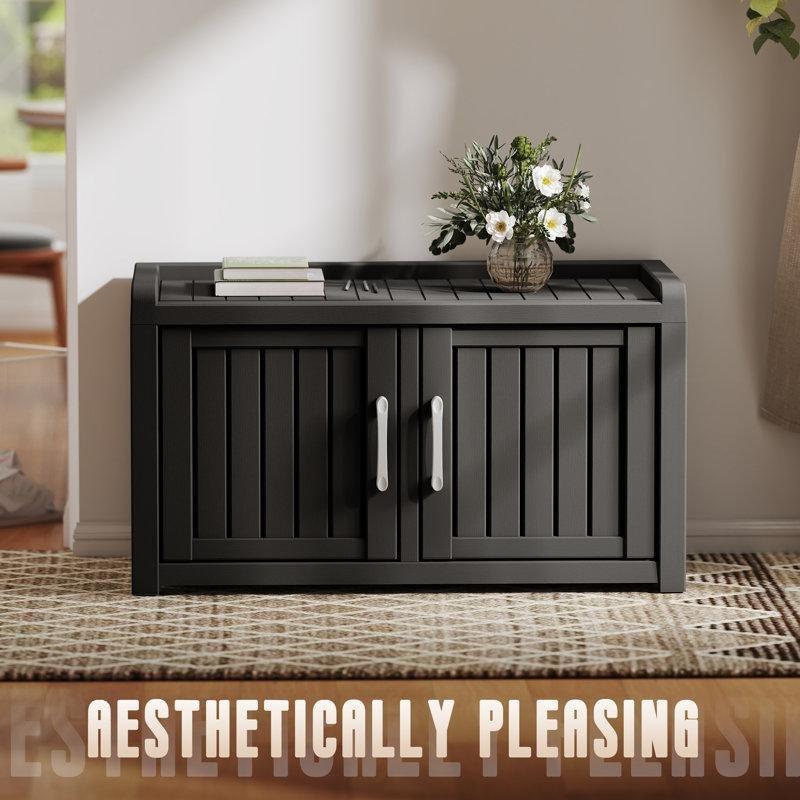 Plastik 2 Kapaklı Banklı Ayakkabılık - 81 cm - 227955