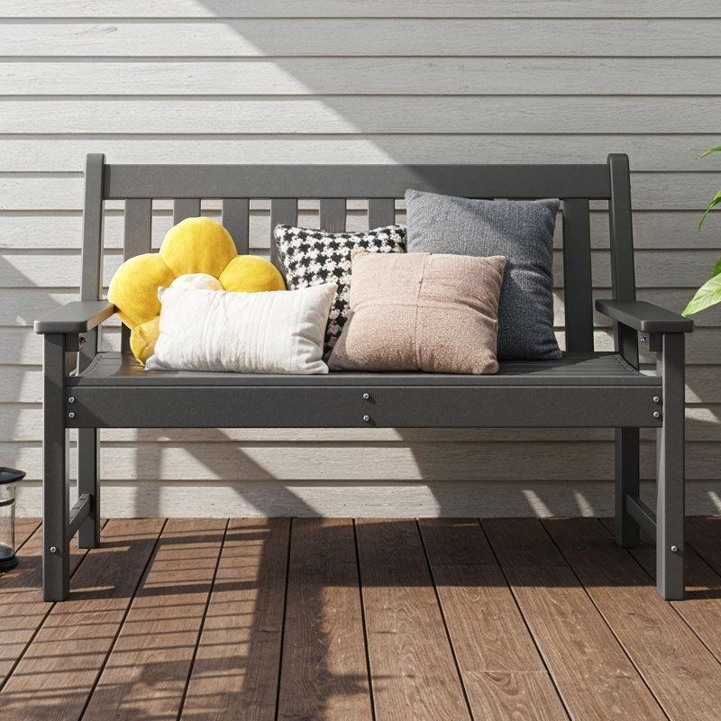 Plastik 2 Kişilik Latalı Bahçe Bankı - 132 cm - 172030