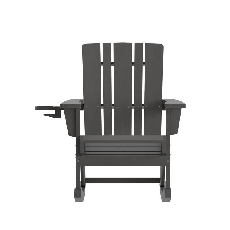 Plastik Bardaklıklı Adirondack Tarzı Dış Mekan Sallanan Sandalye - 219446