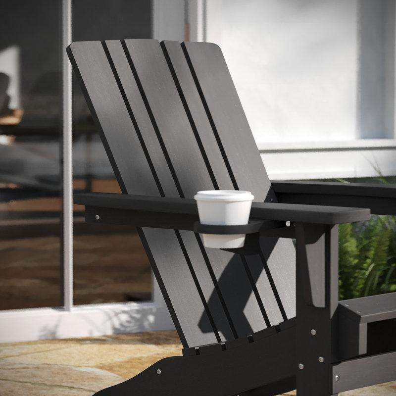 Plastik Bardaklıklı Adirondack Tarzı Dış Mekan Sallanan Sandalye - 219446