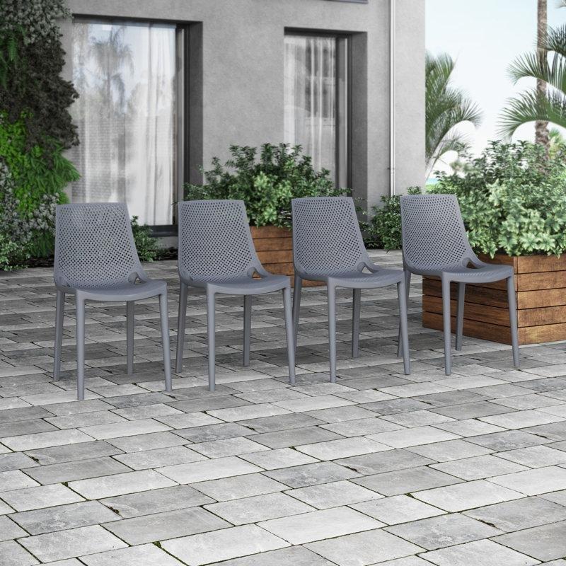 Plastik İstiflenebilir 4lü Set Bahçe Sandalyesi - 173839