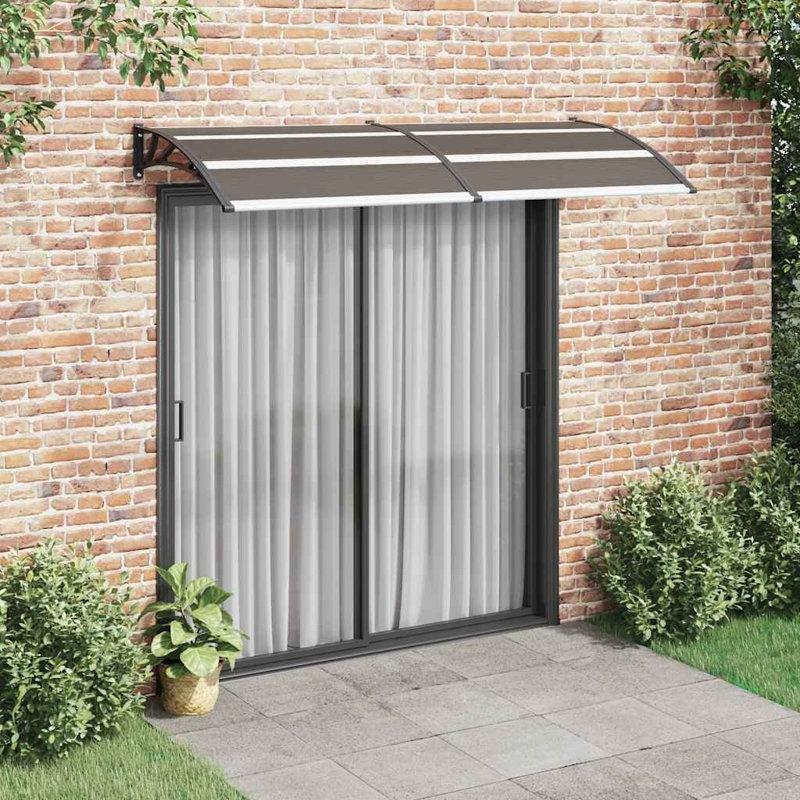 Polikarbon Alüminyum Kavisli Kapı Üstü Sundurma - 244x102 cm - 165754