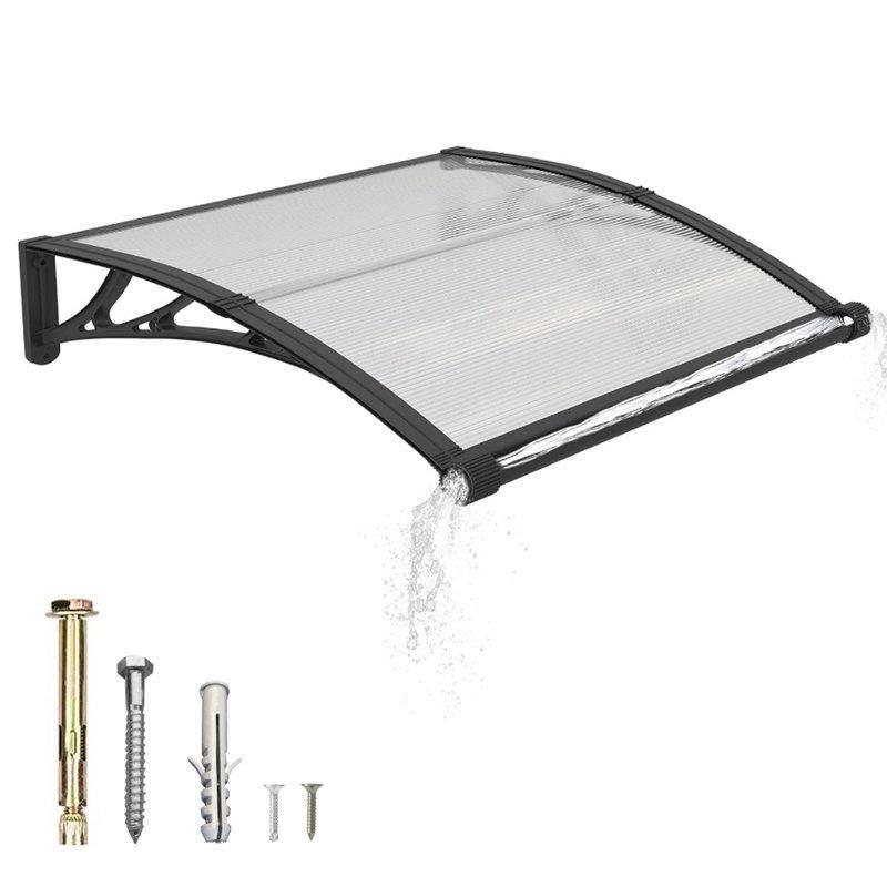 Polikarbon Geniş Drenaj Kanallı Kapı Üstü Sundurma - 100x81 cm - 165811