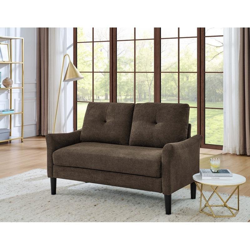 Polyester Ahşap Kapitoneli İkili Koltuk - 144x77x86 cm - 207347