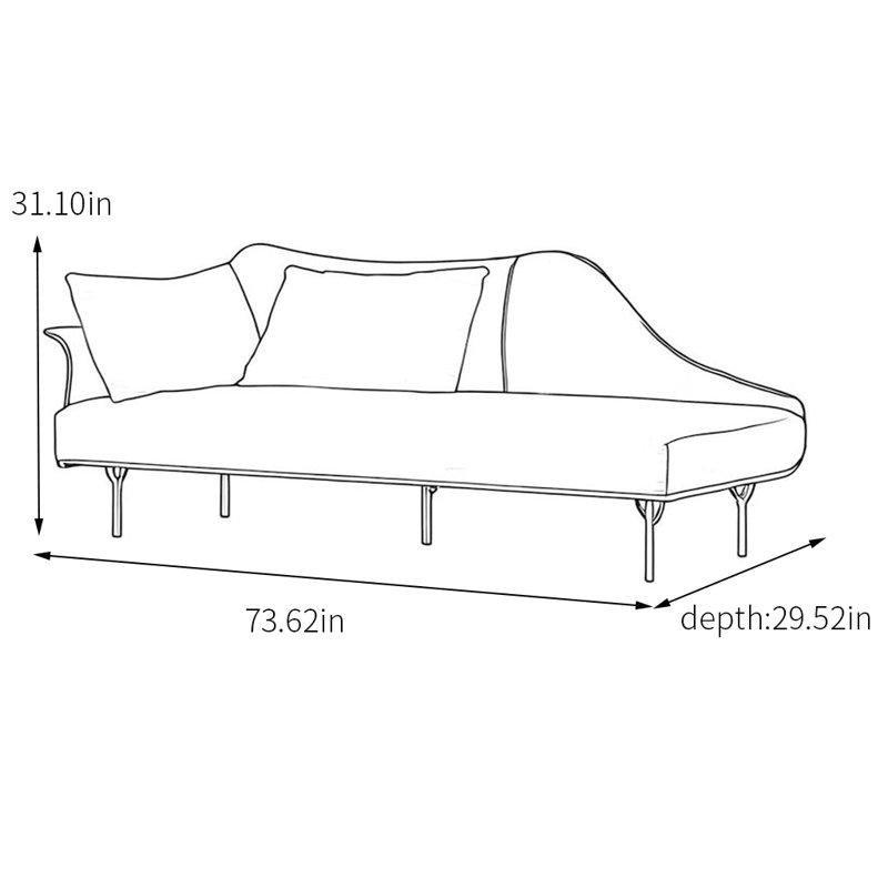 Polyester Karışımlı Kumaş Masif Ahşap İskeletli Tek Kollu Josephine Koltuk - 190103