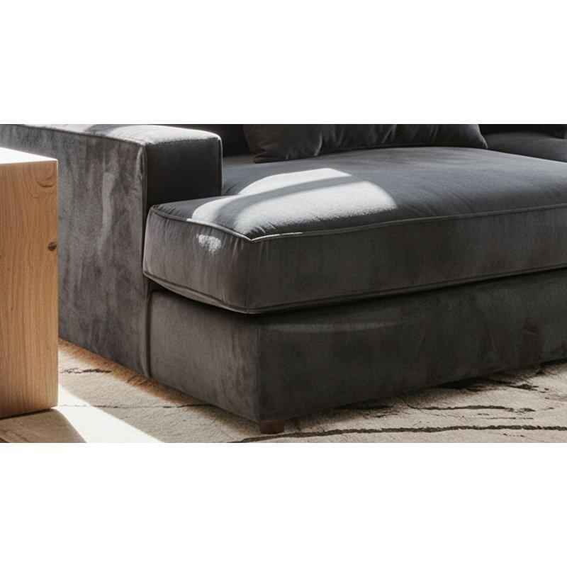 Polyester Kumaş Çift Yönlü Minderli Kare Kollu Koltuk - 244 cm - 195748