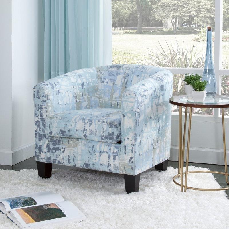 Polyester Kumaş Döşemeli Fıçı Tasarım Tekli Koltuk - 203974