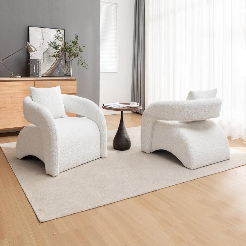 Polyester Kumaş Geniş Oturumlu Sırt Yastıklı 2li Set Tekli Koltuk - 202274