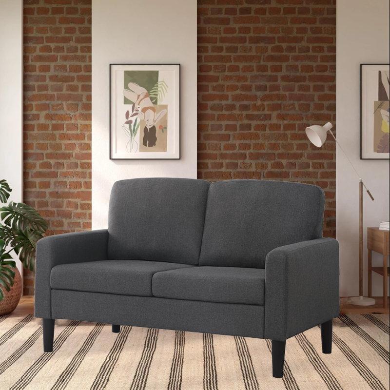 Polyester Kumaş Kare Kolçaklı İkili Koltuk - 135 cm - 207627