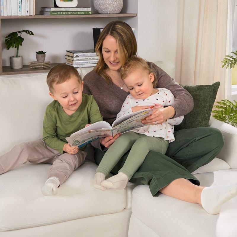 Polyester Kumaş Kılıflı Eğimli Kollu Üçlü Koltuk - 206 cm - 196366