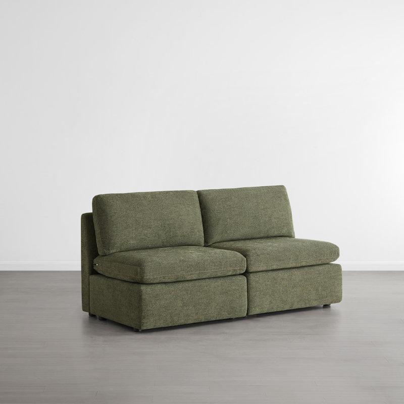 Polyester Kumaş Kolçaksız Modüler İkili Koltuk - 173 cm - 207869