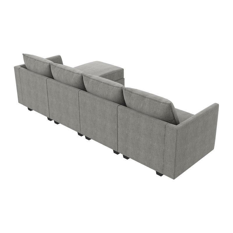 Polyester Kumaş Modüler Sandıklı L Köşe Koltuk Takımı - 287x142 cm - 193160