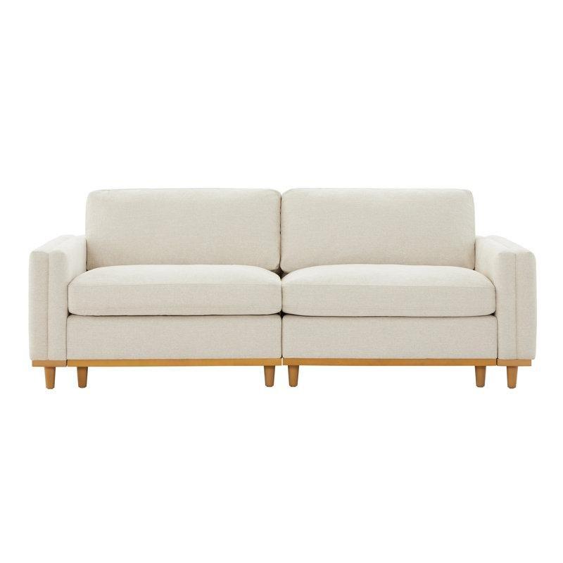 Polyester Masif Ahşap Modüler İkili Koltuk - 210x97 cm - 208492