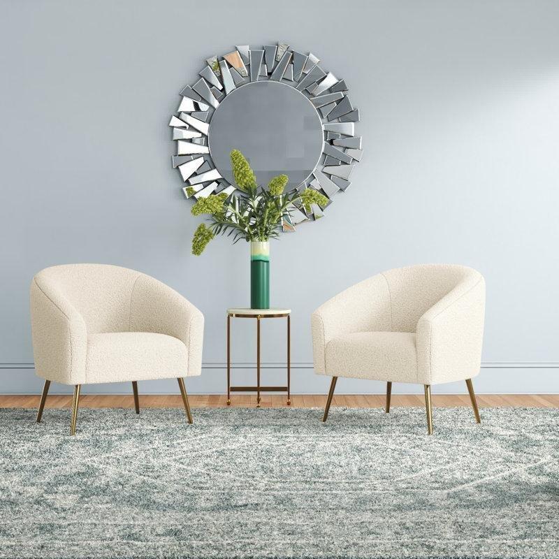 Polyester Metal Ayaklı 2li Set Modern Tekli Koltuk - 70 cm - 203910