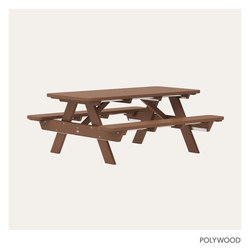 POLYWOOD Plastik Ağır Hizmet Tipi Masalı Bahçe Bankı - 183 cm - 171875