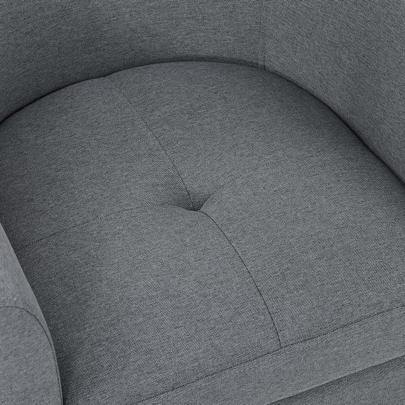 Puflu Polyester Kumaş Yuvarlak Sırtlı Tekli Koltuk - 203280