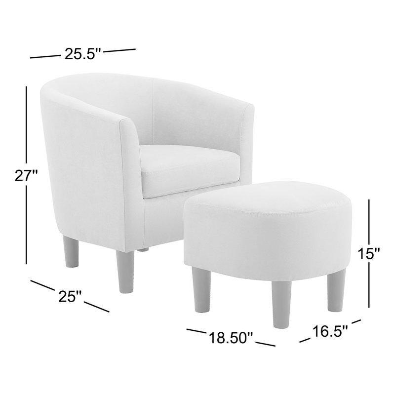 Puflu Polyester Kumaş Yuvarlak Sırtlı Tekli Koltuk - 203280