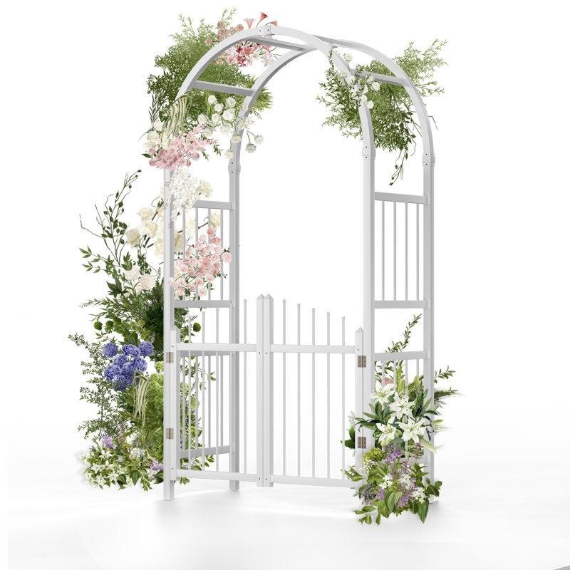 PVC Kapılı Bahçe Kemeri - 219x101x55 cm - 178657