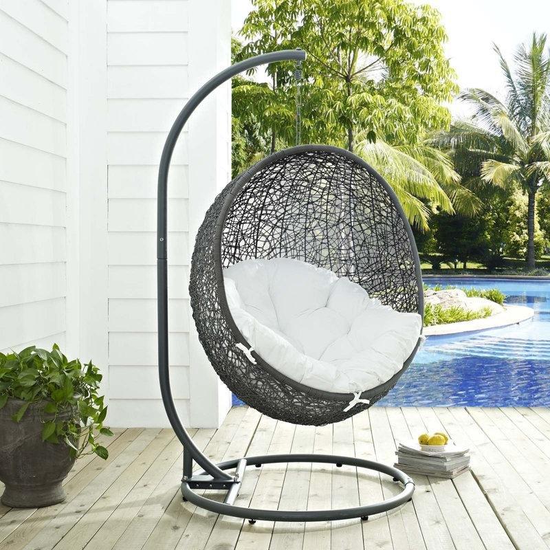 Rattan Ayaklı Tek Kişilik Yumurta Balkon Salıncağı - 174269