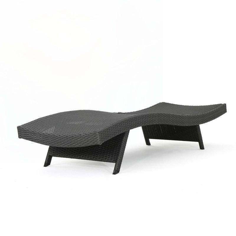 Rattan Ayarlanabilir Katlanabilir 2li Şezlong Seti - 201 cm - 171524