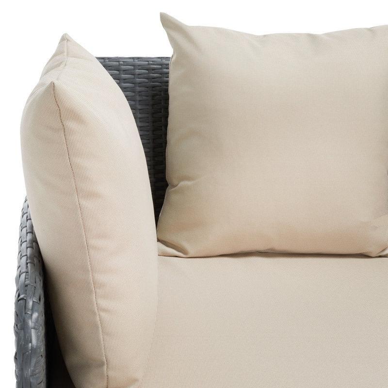 Rattan Çift Kişilik Minderli Şezlong - 171027