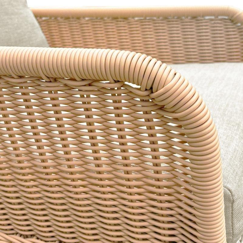 Rattan Minderli Ahşap Bahçe Sallanan Sandalye - 219507