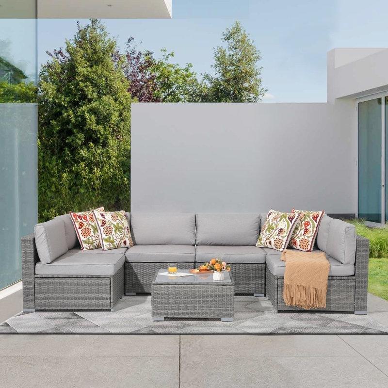 Rattan Modüler 6 Kişilik Minderli Bahçe Takımı - 212702