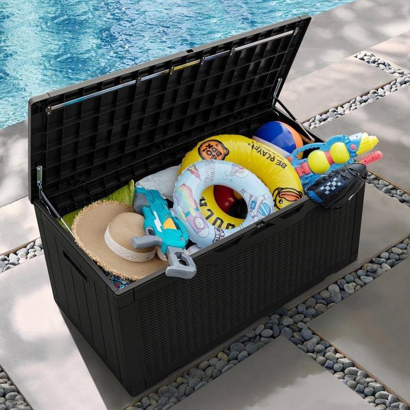 Reçine Kilitlenebilir Geniş Hacimli Bahçe Dolabı - 124 cm - 163504