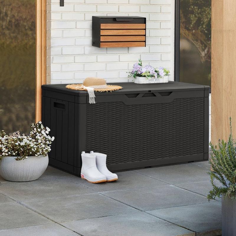 Reçine Kilitlenebilir Geniş Hacimli Bahçe Dolabı - 124 cm - 163504