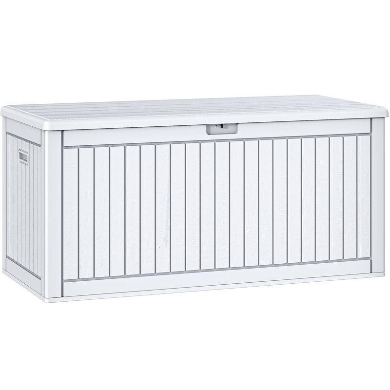 Reçine Kilitli Bölmeli Oturma Alanlı Bahçe Dolabı - 177 cm - 163477