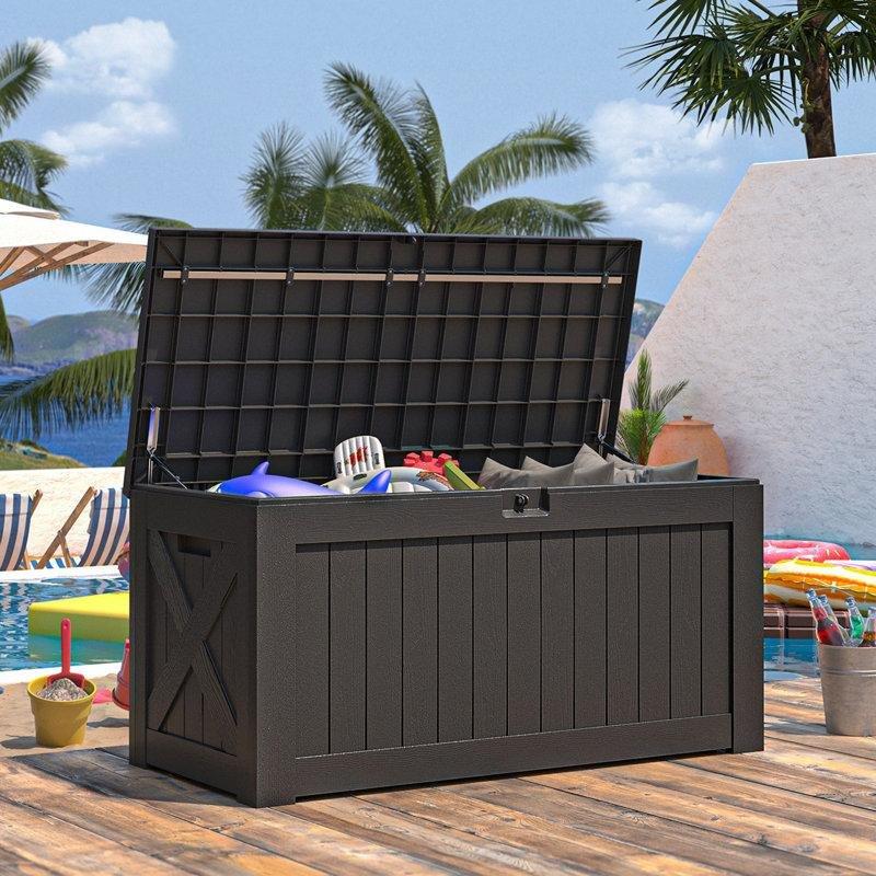 Reçine Suya Dayanıklı Kilitli 454 Litre Kapasiteli Bahçe Dolabı - 133 cm - 163426