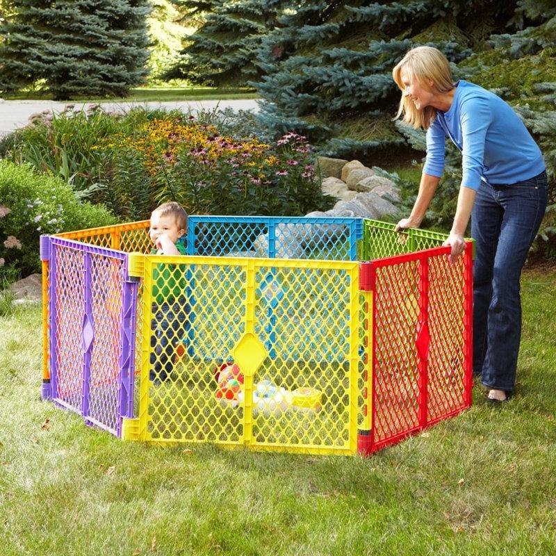 Renkli Plastik Taşınabilir 6 Panelli Bebek Çocuk Oyun Alanı - 67 cm - 181253