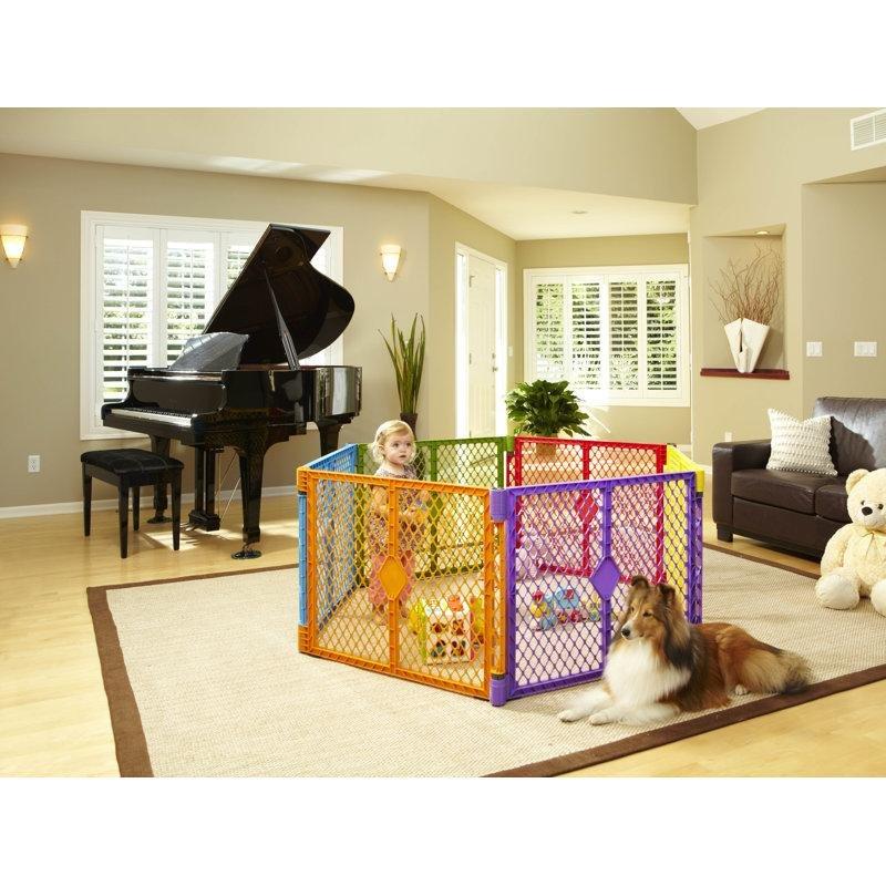 Renkli Plastik Taşınabilir 6 Panelli Bebek Çocuk Oyun Alanı - 67 cm - 181253