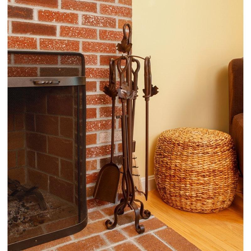 Roma Bronzu Demir Stantlı Şömine Maşa Takımı - 89 cm - 189324