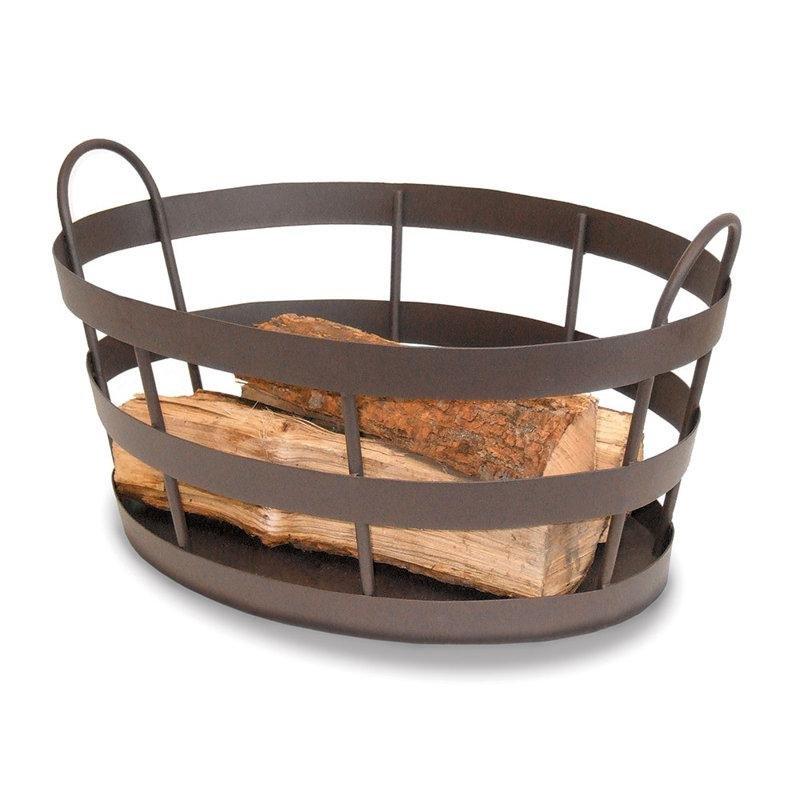 Roma Bronzu Ferforje Taşıma Kulplu Şömine Odunluk - 59x34 cm - 189445