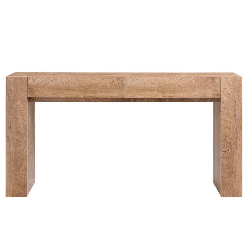 Rustik Meşe MDF 2 Çekmeceli Koltuk Arkası Dresuar - 161 cm - 217528