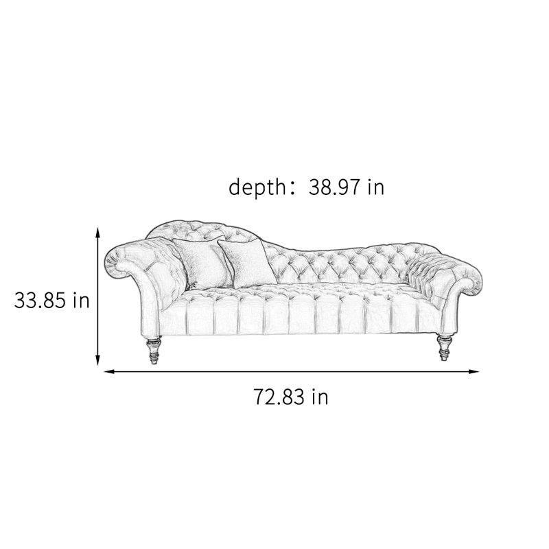 Şarap Kırmızısı Polyester Karışımlı Huş Masif Ahşap Ergonomik Tek Kollu Josephine Koltuk - 185x99 cm - 190448