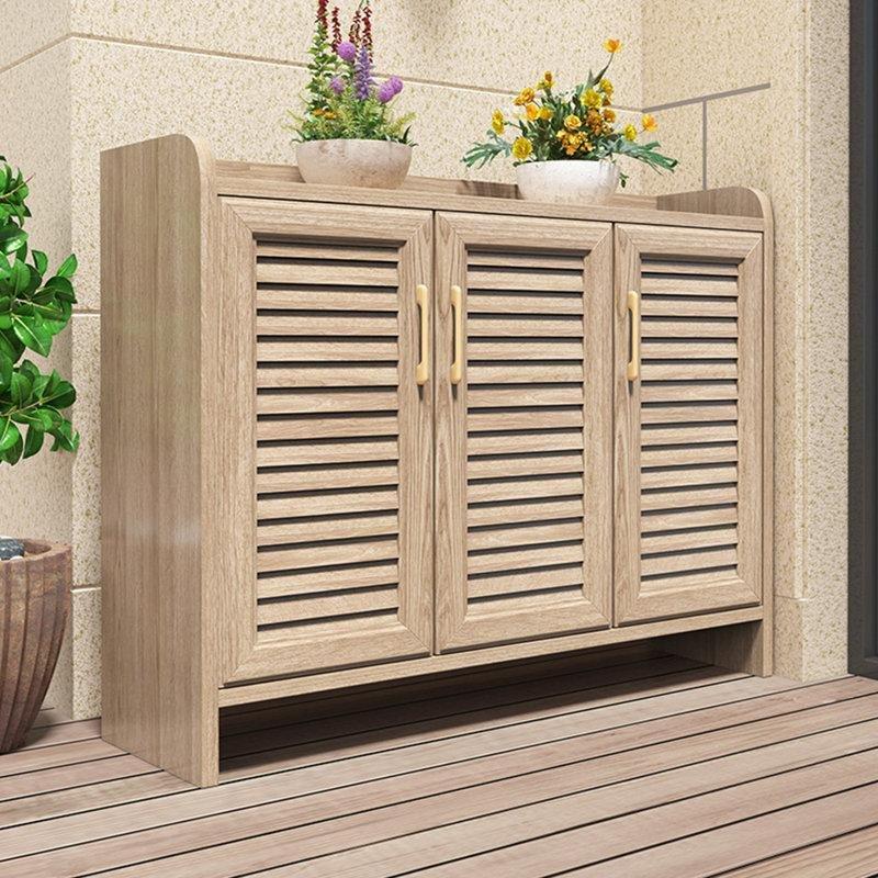 Sarı Alüminyum Alaşım Kapaklı 32 Çift Kapasiteli Ayakkabılık - 120x36x100 cm - 228244