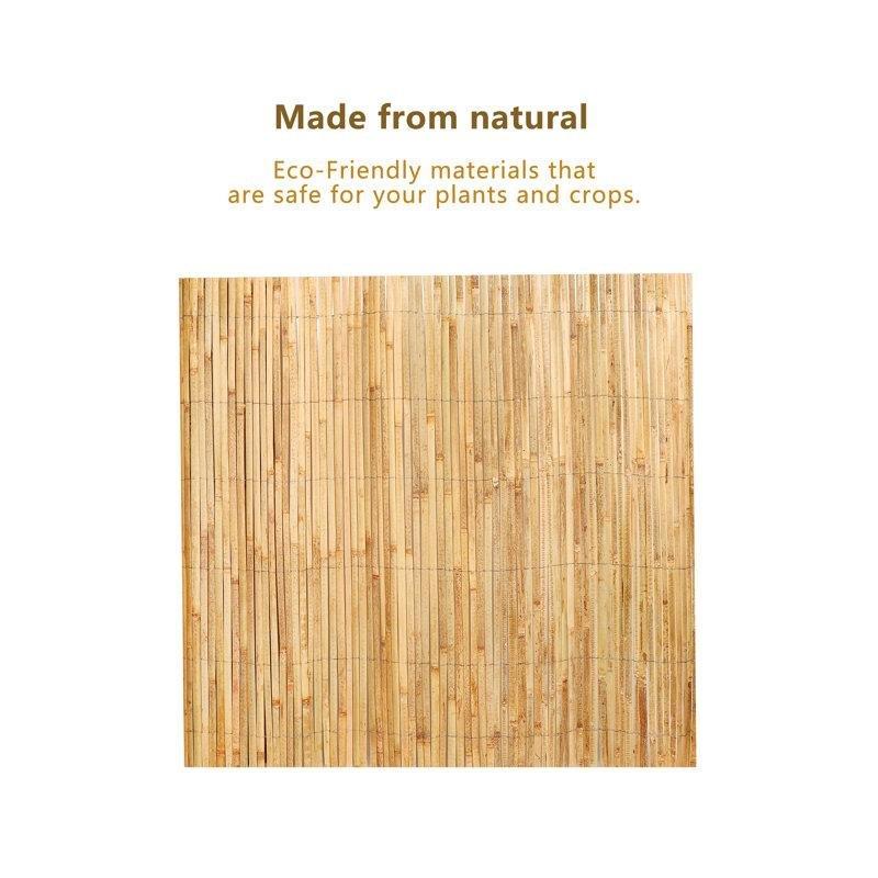 Sarı Doğal Bambu Rulo Balkon Çiti - 183x305 cm - 174542