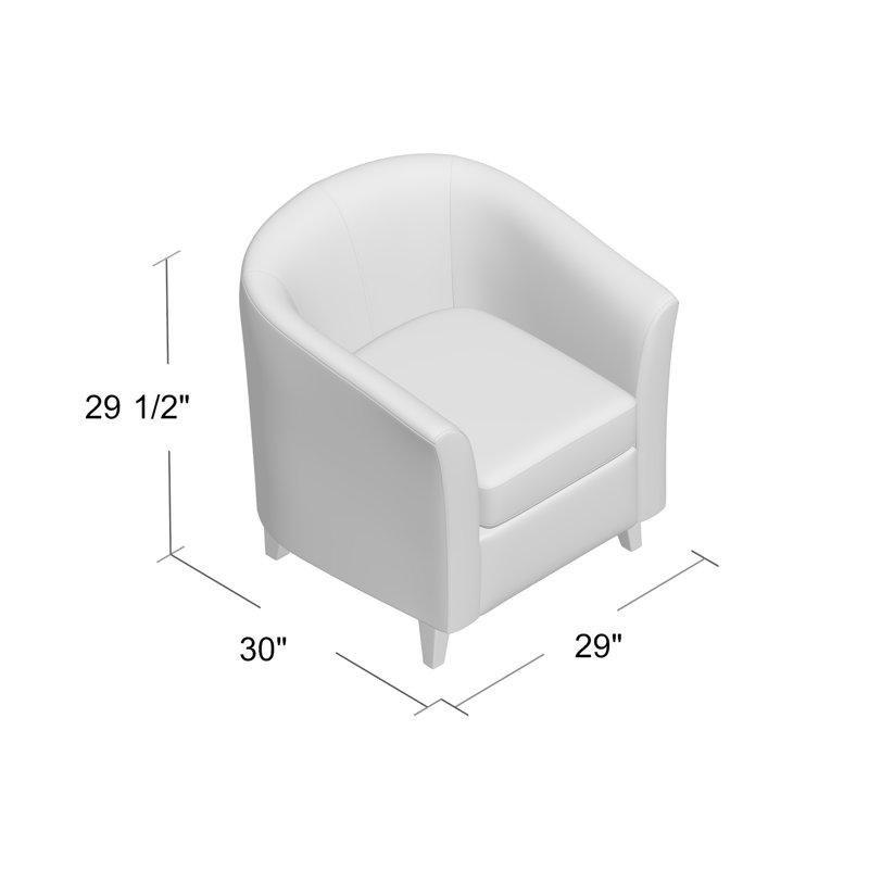Sarı Kumaş Huş Ağacı Ayaklı Fıçı Tasarım Tekli Koltuk - 78 cm - 203999