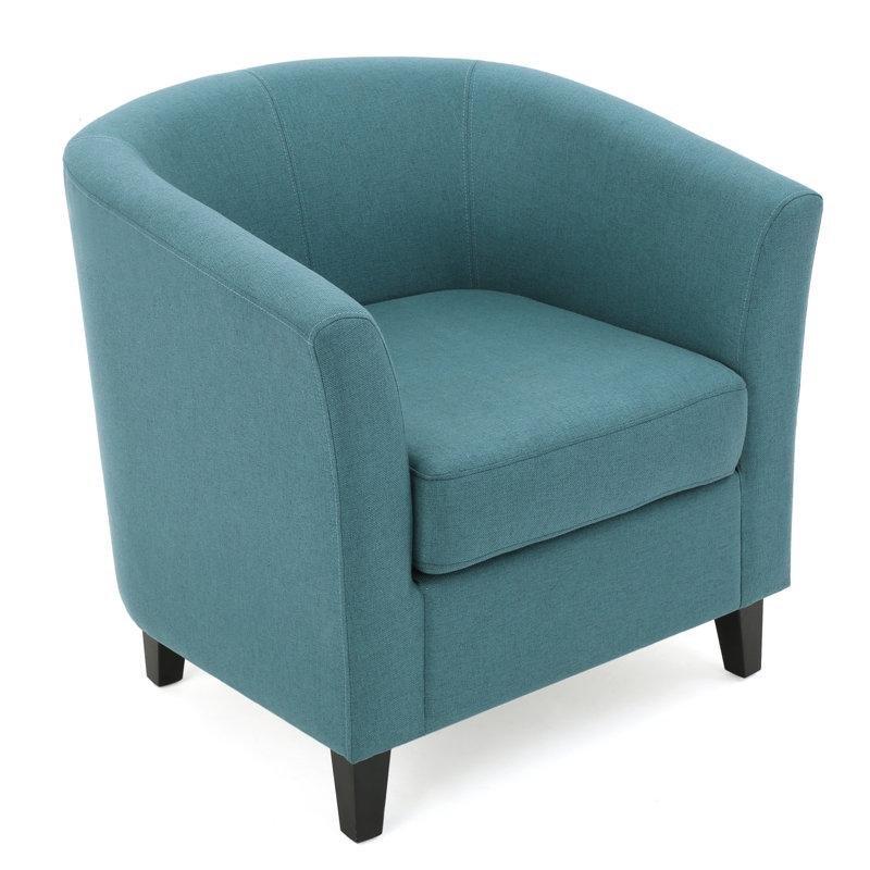 Sarı Kumaş Huş Ağacı Ayaklı Fıçı Tasarım Tekli Koltuk - 78 cm - 203999