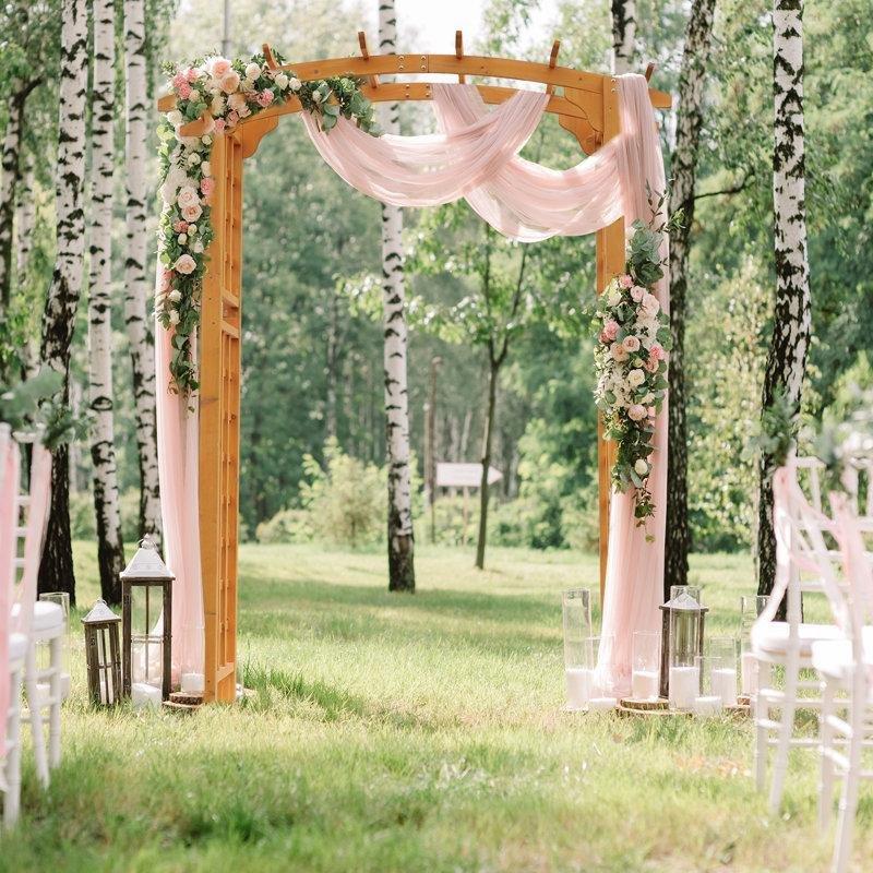 Sarı Masif Köknar Ağacı Pergola Tipi Sarmaşık Destekli Bahçe Kemeri - 161 cm - 178809
