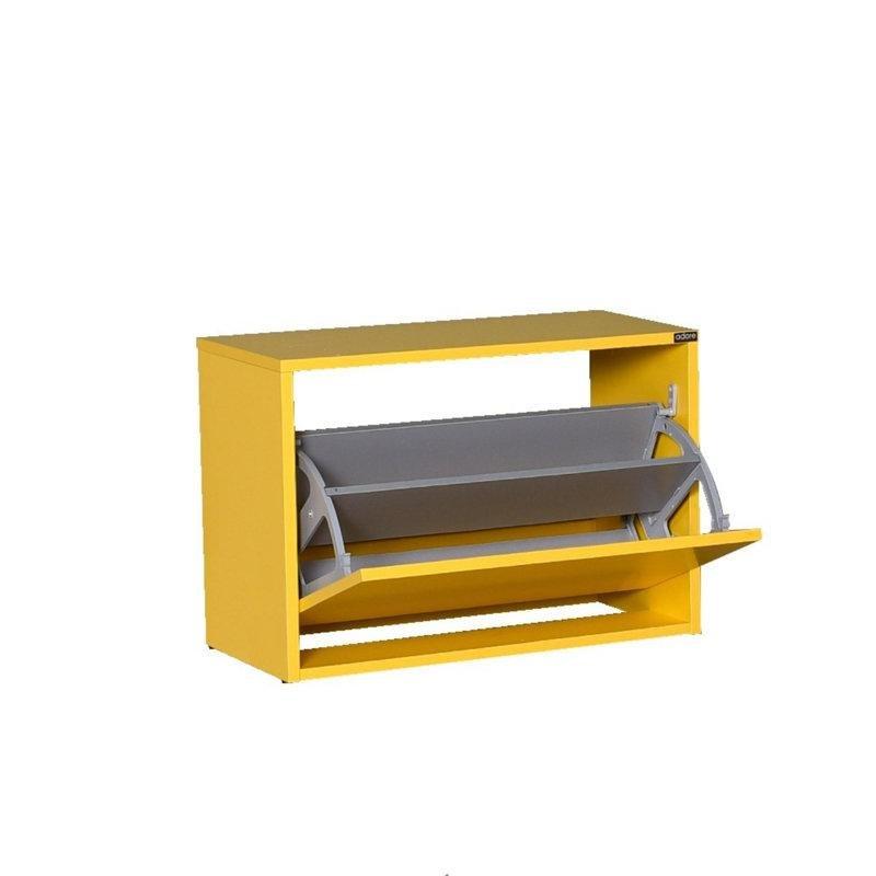 Sarı Melamin Kaplama Kapaklı Ayakkabılık - 60x42x30 cm - 228790