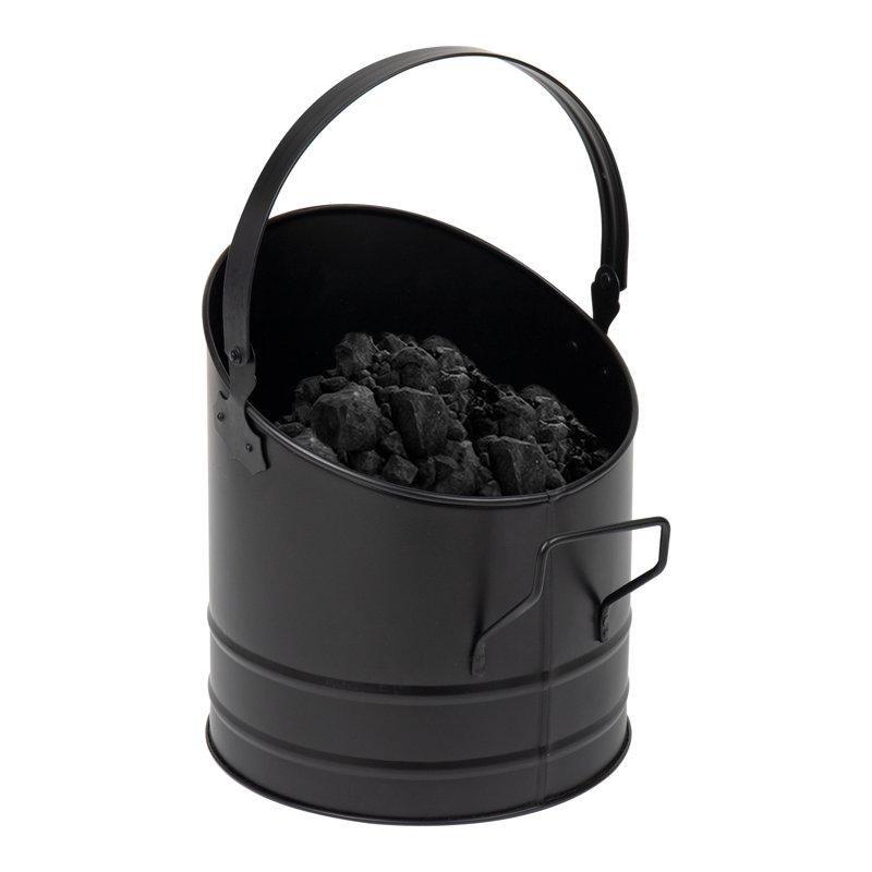 Saten Siyah Metal Çift Yalıtımlı Çift Kulplu Kül Kovası - 6 L - 188151