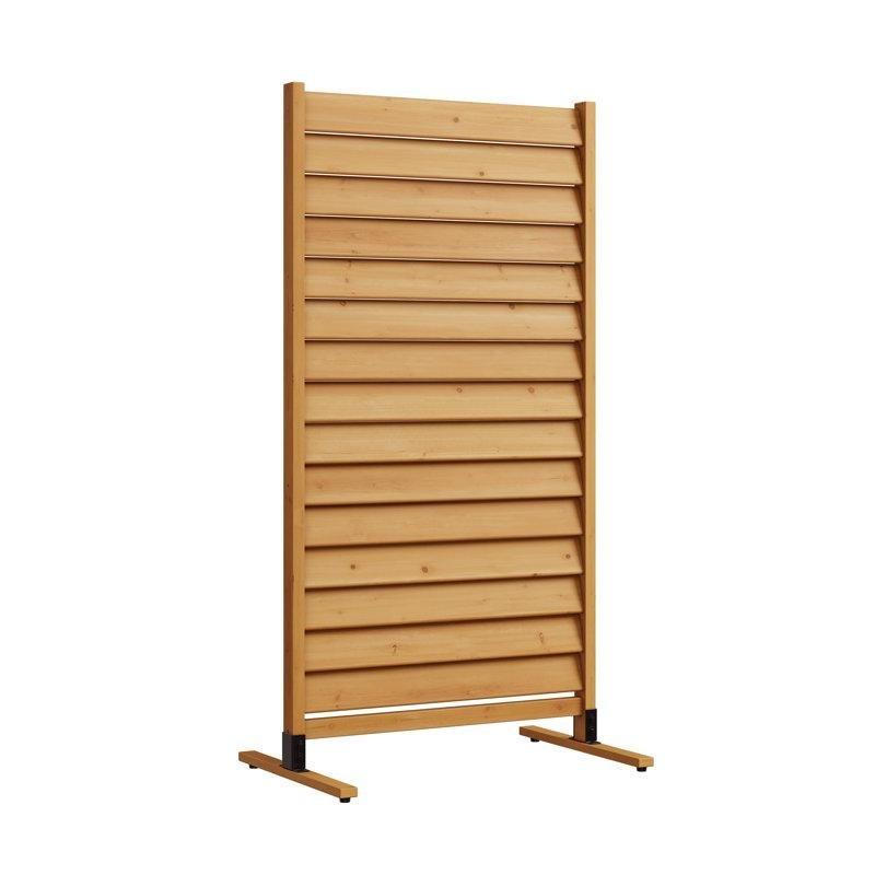 Sedir Rengi Ahşap Panjurlu Bağımsız Durabilen Bahçe Paravanı - 187x96 cm - 173229