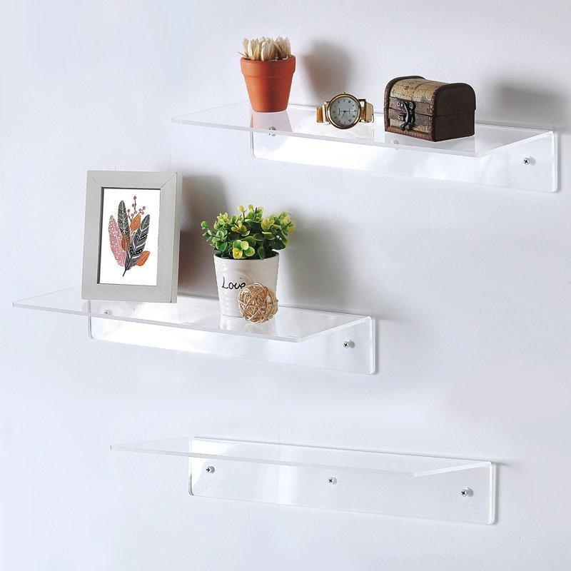 Şeffaf Akrilik 3lü Set Duvar Rafı - 44 cm - 179992
