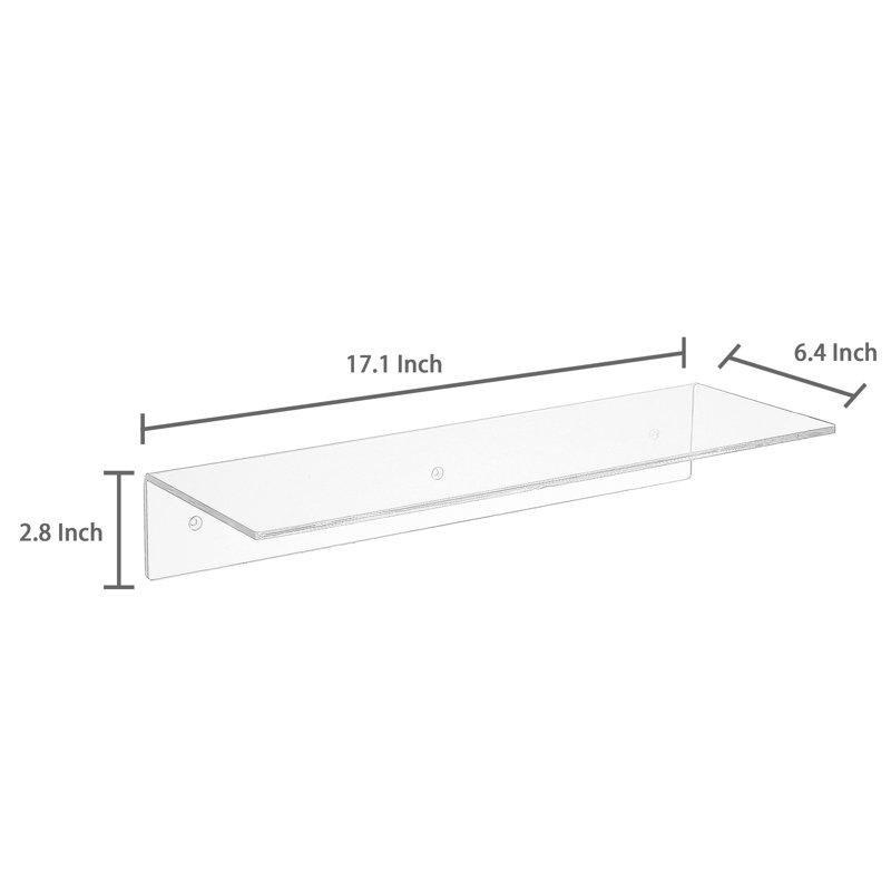 Şeffaf Akrilik 3lü Set Duvar Rafı - 44 cm - 179992