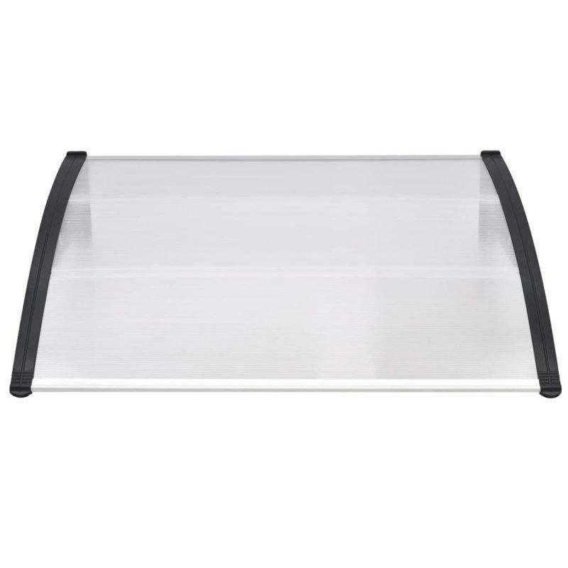 Şeffaf Polikarbon Alüminyum Kavisli Kapı Üstü Sundurma - 122x102 cm - 165841