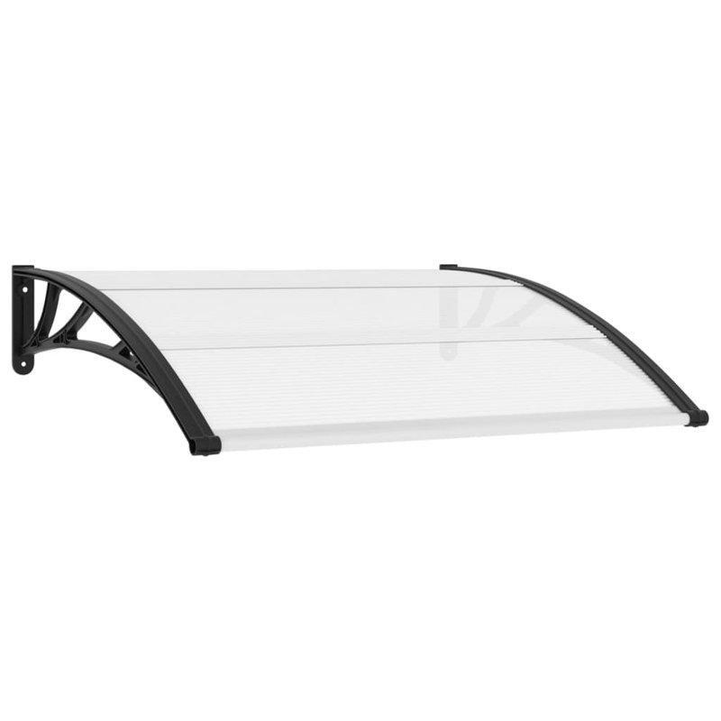 Şeffaf Polikarbon Alüminyum Kavisli Kapı Üstü Sundurma - 122x102 cm - 165841